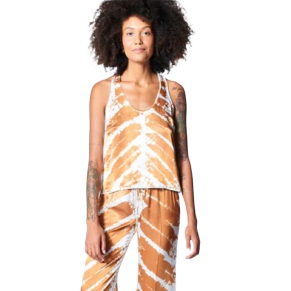 NWT Young Fabulous & Broke tie dye silky pullover bohemian tank top size large - Picture 1 of 14